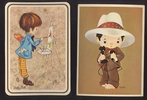 Lotto 2 Cartoline Dolly Doll + Teddy Vintage Anno 80 Collezione Scritta - Picture 1 of 2