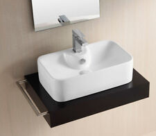Design Weiß Keramik Aufsatz Hand waschtisch waschbecken mit Hahnloch 49 x 30