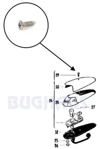 VW Beetle 58-69 Turn Signal Chrome Cover Screws - 2 pcs! Stainless! FREE SHIP! - Picture 1 of 1