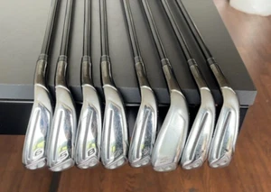 Taylormade Rocket Bladez Max 5-PW-AW-SW 8pcs Iron set Carbon Shaft Stiff - Picture 1 of 11