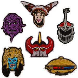 Power Rangers Characters Embroidered Patches 80s TV Series Rita Megazord Villain - Picture 1 of 1