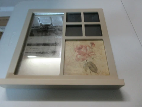 Picture Frame / Mirror , Wall Hanging , Rose Floral Design with Shelf , TLC Need Cover