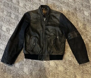 Vintage Aeropostale Jacket Mens 42 Compagnie Wool Lined Generale Leather Flight - Picture 1 of 9