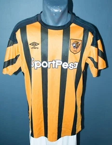Hull City Jersey 2017/2018 Home Football Soccer Mens Shirt Umbro Size Adult L - Picture 1 of 5
