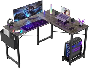 L Shaped Desk Gaming Computer 50 Inch Reversible Corner PC Work Table for Writin - Picture 1 of 12