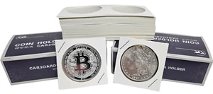 100 Stück 40 mm 2x2 Zoll Karton Münzrähmchen Flips für Morgan, Peace, Ike Dollar - Bild 1 von 6