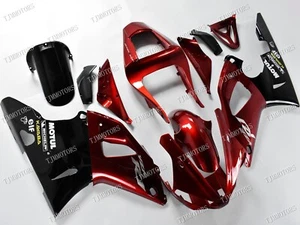 Fit for 2000-2001 YZF R1 Candy Red Black ABS Injection Mold Bodywork Fairing Kit - Picture 1 of 8