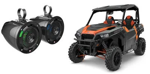 MTX 6.5" 100 Watt Roll Bar Cage Tower Marine Speakers LED's for Polaris General - Picture 1 of 5