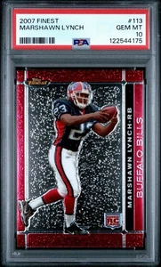 2007 Topps Finest Marshawn Lynch Rookie PSA 10 - Picture 1 of 2