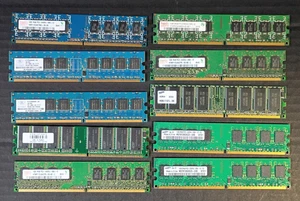 Lote de 8 Memorias RAM para Computadora Mezcladas Varios Fabricantes - PROBADAS - Imagen 1 de 5
