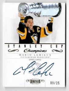2011-12 Dominion Stanley Cup Champions Signatures Autograph Mario Lemieux 09/25 - Picture 1 of 2