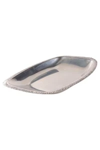 Cromargan Serviertablett Edelstahl Silber Oval Platte Tablett - Bild 1 von 2