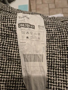 IKEA TIPHEDE Rug Flatwoven Black-Natural 5 ' 1 "x7 ' 3 " 100% Cotton - Picture 1 of 1