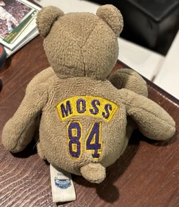 RANDY MOSS Minnesota VIKINGS Brown Limited Treasures Pro Bear da collezione 1998 - Foto 1 di 5