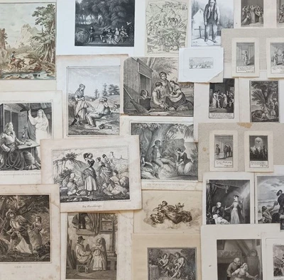 Verführer Erscheinung Terrasse Peinture Nymphe Genre 25 Druckgraphiken 18.-20.Jh - Bild 1 von 4