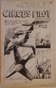 JOHN CELARDO original art, JET FIGHTERS #6, pgs 24-30, 1952, 7 pgs, Golden Age - Picture 1 of 12