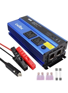 Onduleur de Puissance 12v à 110v 1000w : 1000W Convertisseur DC vers Ac Batterie Inverseur... - Photo 1/11
