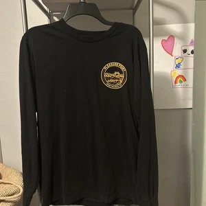 TAC Pleasure Point Shirt Size M Black Long Sleeve Surf Single Stitch - Picture 1 of 5