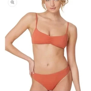 Andie The Symi Bikini Two Piece Cedar Orange Bathing Suit Swimsuit Size XL NWT - Picture 1 of 14