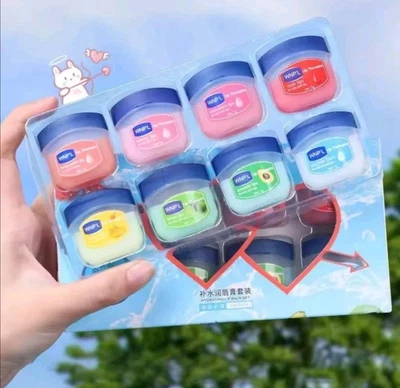BRANDED Mini Vaseline 8pcs Lip Balm Set-Deep Moisturising And Soothing Lip Balm