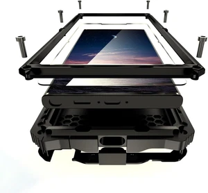 Funda ultra resistente para teléfono Samsung Galaxy S25 de metal para pantalla incorporada - Imagen 1 de 6