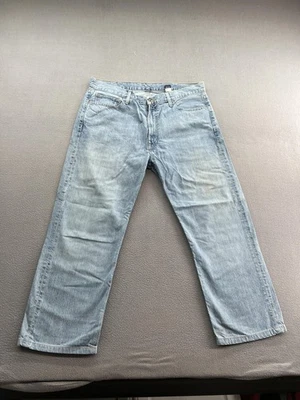 Cremieux Jeans Mens 36x30 Light Wash Blue Straight Leg Classic 5-Pocket Zip Fly - Image 1 of 4