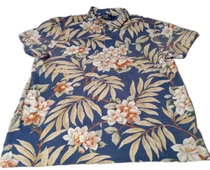 Vintage Polo Ralph Lauren Floral All Over Print Knit Polo Size XXL - Picture 1 of 6