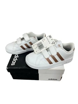 Adidas Baseline CMF INF White/Copper Girl's Toddler Sneaker - Size 10K NB DB2755 - Image 1 of 4