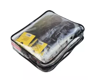Pvc Transparent Cosmetic Storage Bag Wash Bag Three-piece Set - Picture 1 of 6