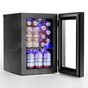 Pro 24 Can Glass Door Mini Fridge – Beverage Refrigerator with Touch Control, Wi - Picture 1 of 12