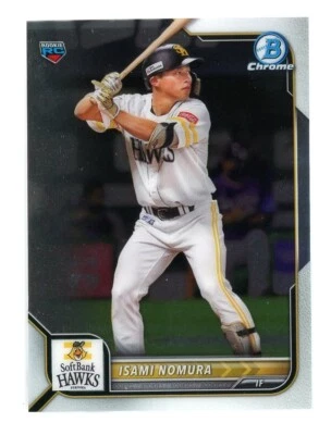 2022 Bowman NPB Nippon Professional Baseball Chrome Isami Nomura #8 - Image 1 of 2