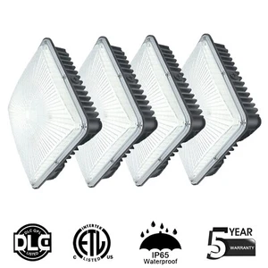 4 Pack 70 Watt LED Gas Station Canopy Light- Ultra Slim- AC 110-130V- High Lumen - Picture 1 of 14