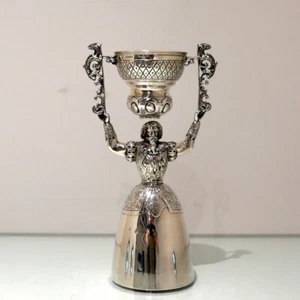 Victorian Sterling Silver Figural Wager Cup London 1884 Charles Stuart Harris - Picture 1 of 10