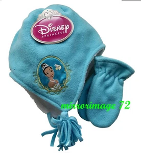 Disney Princess Toddler Girls Hat & Mitten 2 Piece Set Blue, One Size - Picture 1 of 2