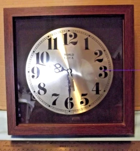 Wall Clock 11" x 11" Quartz Battery Operated Square world Wall Clock - Picture 1 of 5