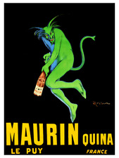 Maurin Quina Green Devil Fairy Leonetto Cappiello Advertisement Poster Art Print