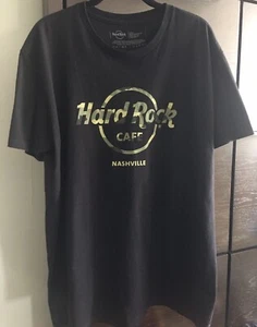 HARD ROCK CAFE HRC NASHVILLE T-SHIRT-GRÖSSE LARGE-SCHWARZ CAMO-UNISEX-SANFT GETRAGEN - Bild 1 von 4