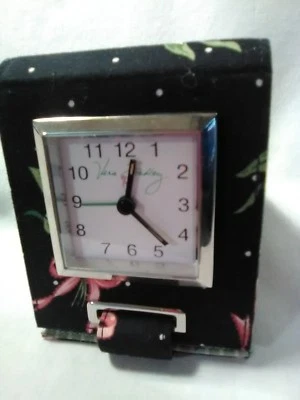 Vera Bradley Compact Travel Alarm Clock Retired "New Hope" Pink Ribbon  - Image 1 of 4