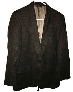 Vintage Bill Blass Brown Blazer Jacket Sport Coat Size 42 100% Wool - Picture 1 of 2
