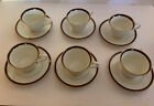 Lenox Oxford Annapolis Blue Cups And Saucers, 6 Each