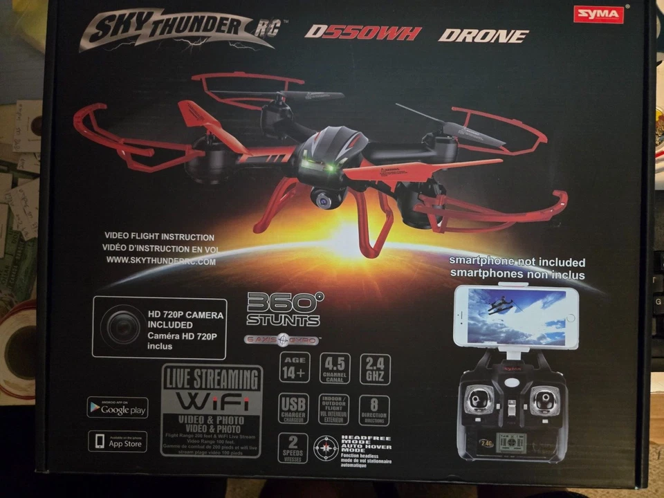 SYMA SkyThunder RC D550WH Drone With HD 720P Camera included - Image 1 of 4