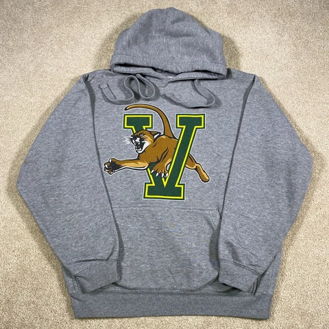 Vermont Catamounts Sweatshirt Men Small Gray Hoodie Sweater NCAA UVM University Cover