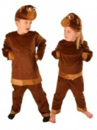 Kids Plush Head Monkey Animal Fancy Dress Costume Age 5 - 8 Years - Image 1 of 1