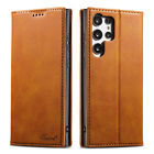 For Samsung S24 Ultra S23 FE S23 S22 S21 Magnetic Leather Wallet Flip back Case