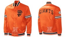 San Francisco Giants MLB Orange Satin Letterman Baseball Bomber Varsity Jacket