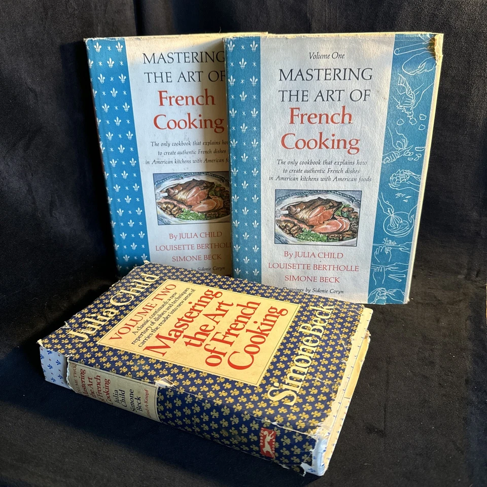 *Julia Child Mastering The Art Of French Cooking 1966 1971 & Vol 2 Book Club Lot - Image 1 of 4