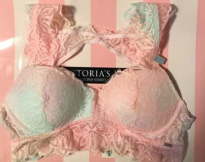 Victoria's Secret PINK Date Push-Up Lace Underwire Bra Medium Pastel Color N6365 - Picture 1 of 5