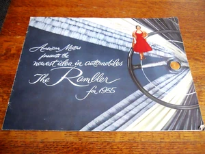 RARE 1955 AMERICAN MOTORS NASH RAMBLER  COLORFUL  BROCHURE - Picture 1 of 7