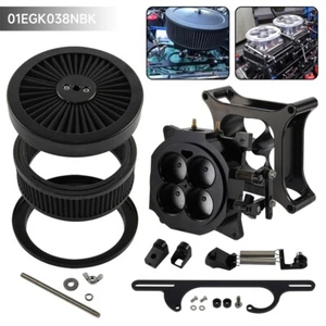 1000CFM 4150 Carburetor Throttle Body 4 Barrel + 6''X2'' Air Filter w/2" Spacer - Picture 1 of 11