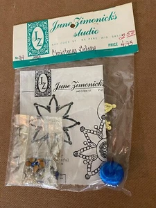 VTG JUNE ZIMONICK Ornament Kit Christmas Galaxy No. 94 Blue - Picture 1 of 2